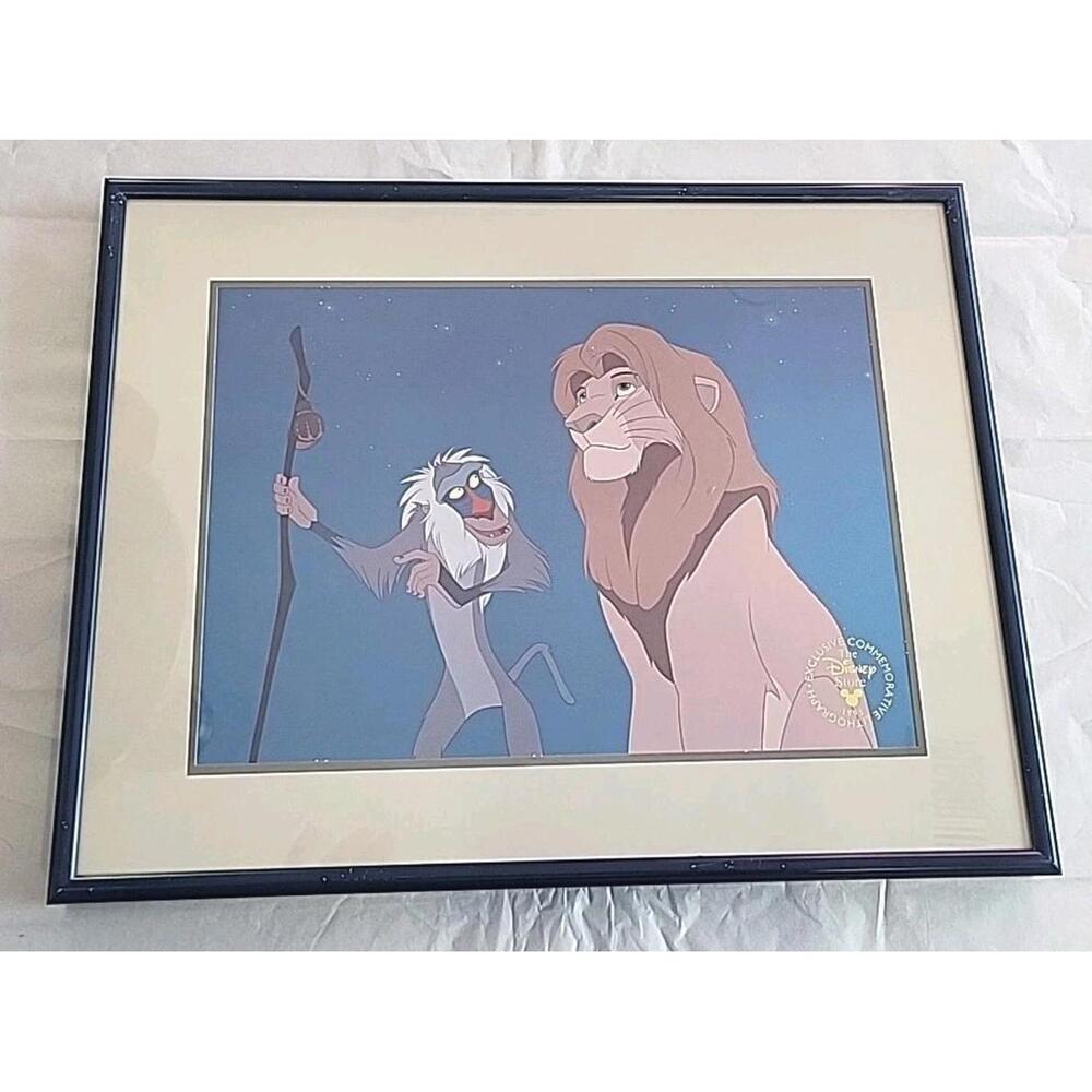 Disney Store 1995 Lion King Exclusive Commemorative Framed Lithograph